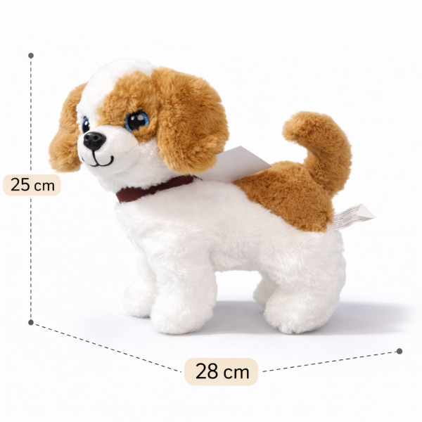 HavHav Dostlar – Sesli Peluş Köpek Kahverengi-beyaz