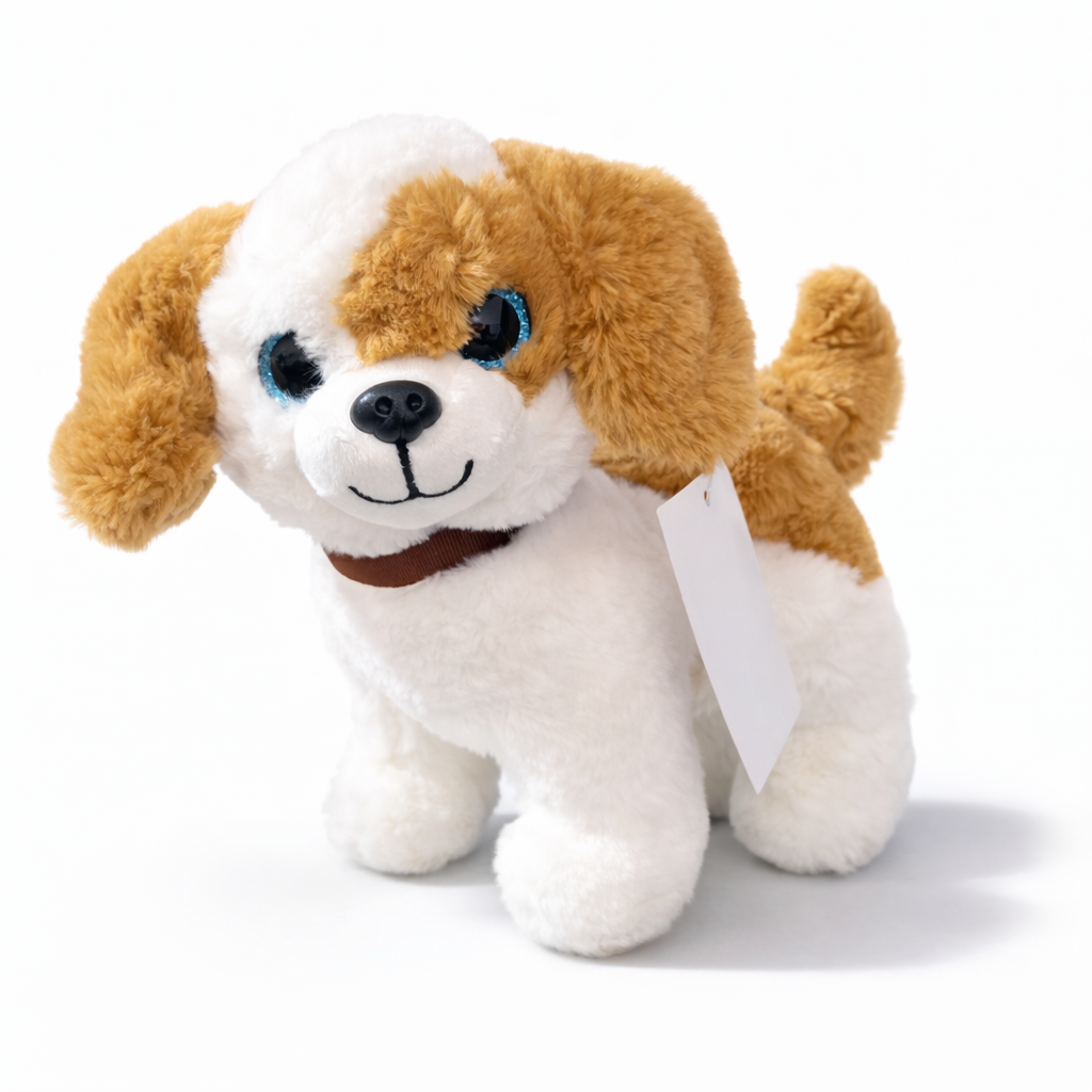 HavHav Dostlar – Sesli Peluş Köpek Kahverengi-beyaz