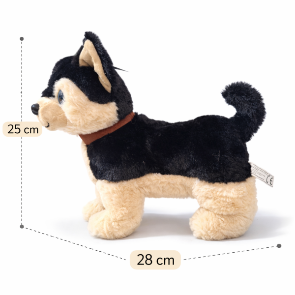 HavHav Dostlar – Sesli Peluş Köpek Siyah Kahverengi