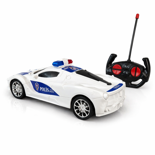 Uzaktan Kumandalı Polis Arabası 27 CM Işıklı Şarjlı 4 Yönlü Hareket