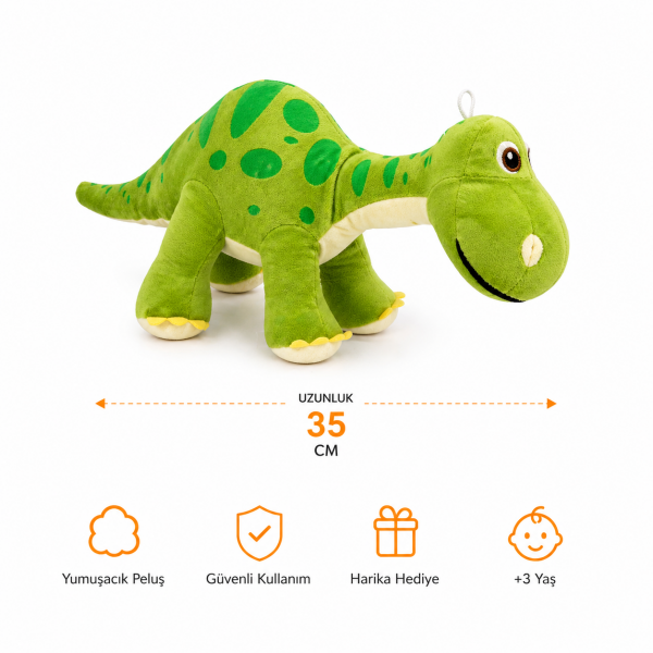 Sevimli Dinozor Peluş Oyuncak 35 Cm