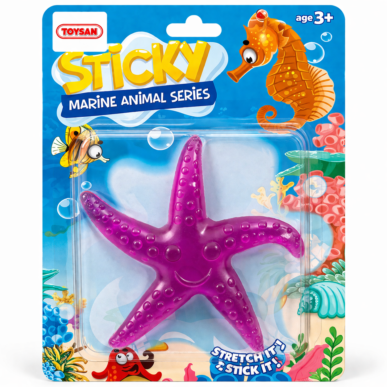 Yapışkan Stretch Deniz Yıldızı Oyuncağı Mor