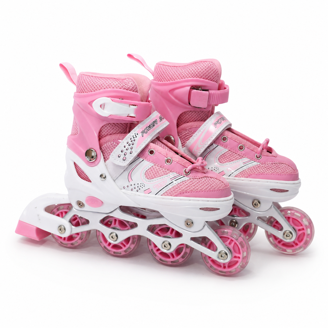 Işıklı Ayarlanabilir (Alıştırma ve Sıralı) Paten M-(35-38) Pembe