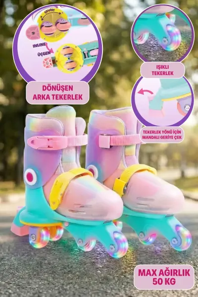 Gokidy Rookie Twisty 2in1 Ayarlanabilir Dönüşen Tekerlekli Çocuk Pateni (29-32) Numara