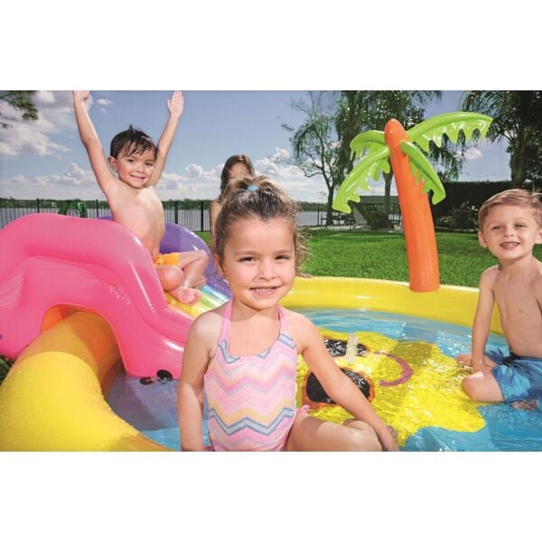 Bestway  ŞİŞME HAVUZ KAYDIRAKLI GUNESL DESENLİ 237CMX201