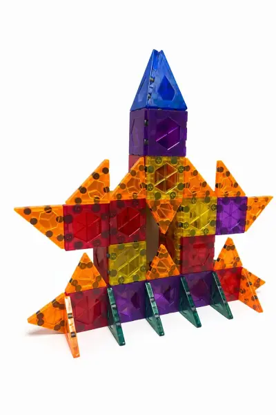 Magneo 72 Parça Manyetik Bloklar - Eğitici Magnet Geometrik Şekiller Seti