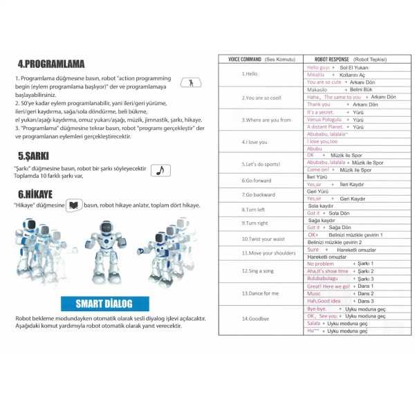 Uzaktan Kumandalı Akıllı Büyük Robot