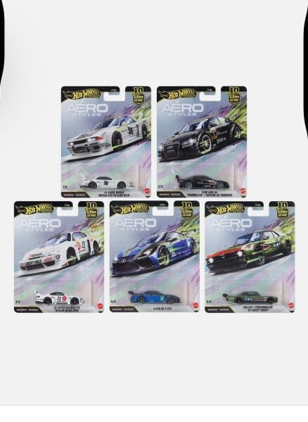Hot Wheels 2026 Car Culture U Case - Areo Style - 5 Cars Set, FPY86-961U