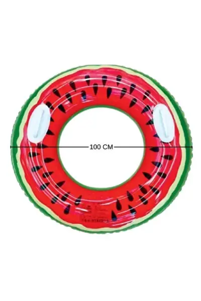 Bestway Tutmalı Büyük Boy Karpuz Desenli Şişme Simit Deniz Havuz Yüzme Simidi 100 cm
