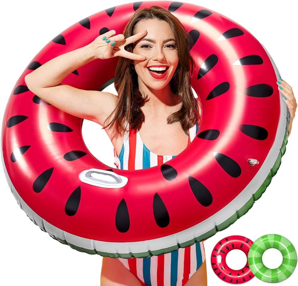 Bestway Tutmalı Büyük Boy Karpuz Desenli Şişme Simit Deniz Havuz Yüzme Simidi 100 cm