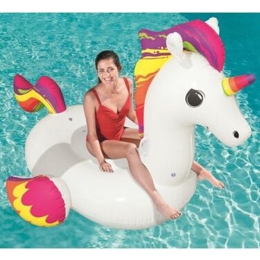 Bestway 41113 Dev Şişme Pegasus / Unicorn Havuz ve Deniz Yatağı (224 x 164 cm)