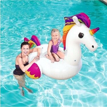 Bestway 41113 Dev Şişme Pegasus / Unicorn Havuz ve Deniz Yatağı (224 x 164 cm)