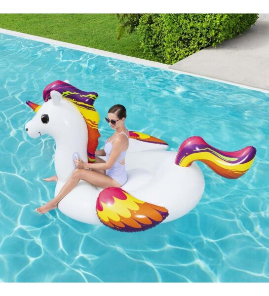 Bestway 41113 Dev Şişme Pegasus / Unicorn Havuz ve Deniz Yatağı (224 x 164 cm)