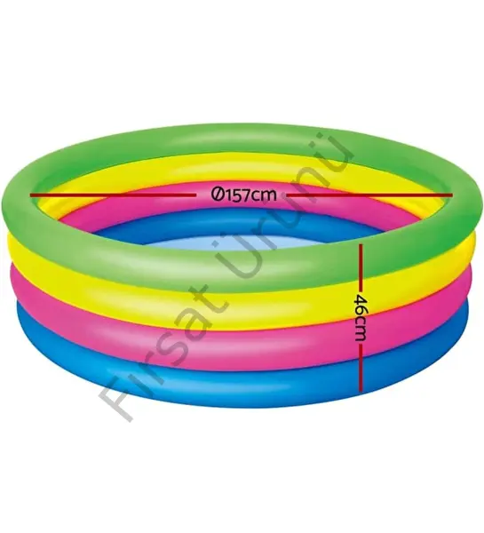 Bestway 51117, 4 Boğum, Şişme Aile Ve Çocuk Havuzu (157X46 CM)