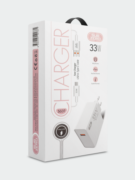 Subzero SG37 33W Turbo Hızlı Şarj Adaptörü Type-C