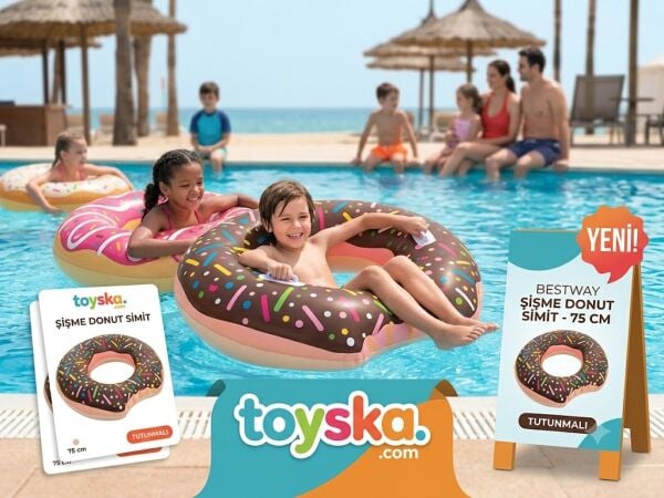 Bestway Şişme Donut Simit 75 cm Tutunmalı Deniz ve Havuz Simidi 2303026