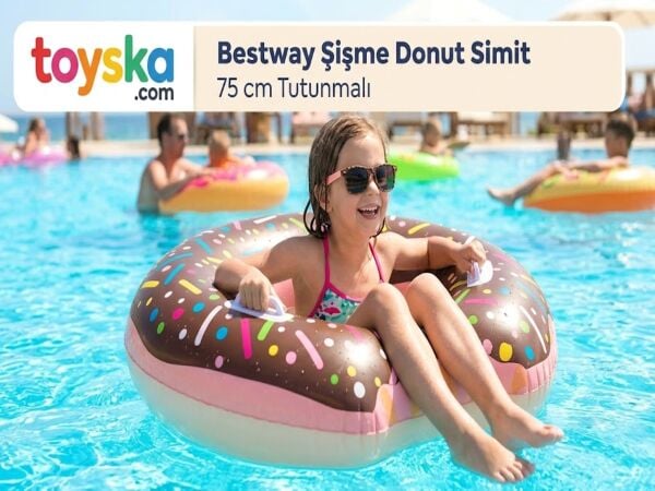 Bestway Şişme Donut Simit 75 cm Tutunmalı Deniz ve Havuz Simidi 2303026