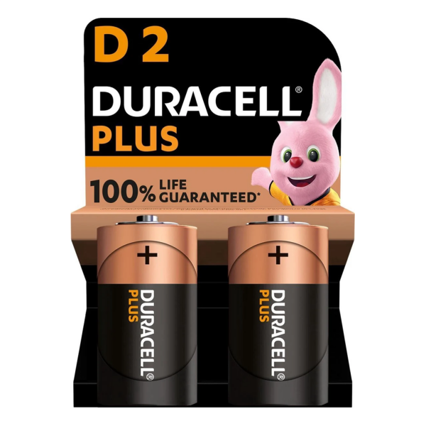 Duracell D2 Plus Büyük Boy Alkalin 2'li Pil