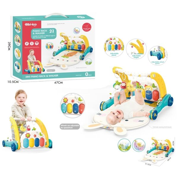 Vardem Piyanolu 2 in 1 Bebek Yürüteci ve Oyun Halısı - BIB-6015