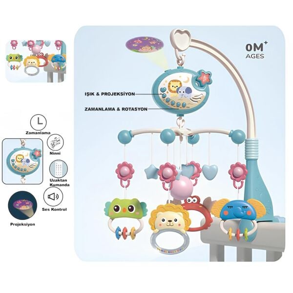 Vardem Işıklı Müzikli Kumandalı Bebek Dönencesi - BIB-698-84