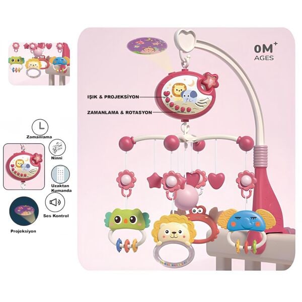 Vardem Işıklı Müzikli Kumandalı Bebek Dönencesi - BIB-698-84