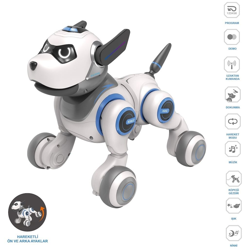 Vardem G55 Uzaktan Kumandalı Şarjlı İnteraktif Robot Köpek – Müzikli ve Işıklı