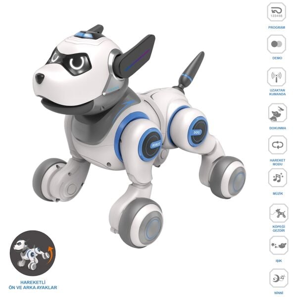 Vardem G55 Uzaktan Kumandalı Şarjlı İnteraktif Robot Köpek – Müzikli ve Işıklı