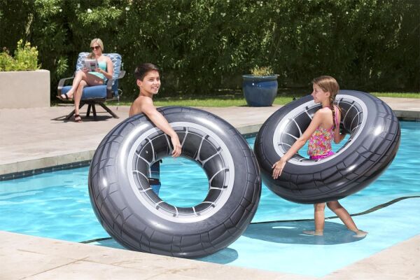 Bestway Tutunmalı Şişme Deniz Simidi Radyal Kamyon Tekeri 120 cm - 36102