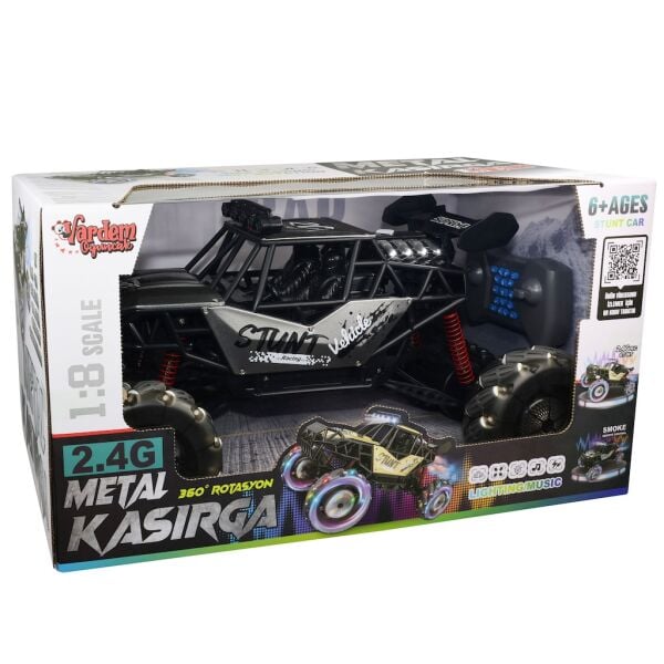 Vardem Uzaktan Kumandalı 2.4G Full Fonksiyon 1:8 Off-Road Şarjlı Buharlı Kasırga Metal Araba