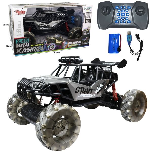 Vardem Uzaktan Kumandalı 2.4G Full Fonksiyon 1:8 Off-Road Şarjlı Buharlı Kasırga Metal Araba