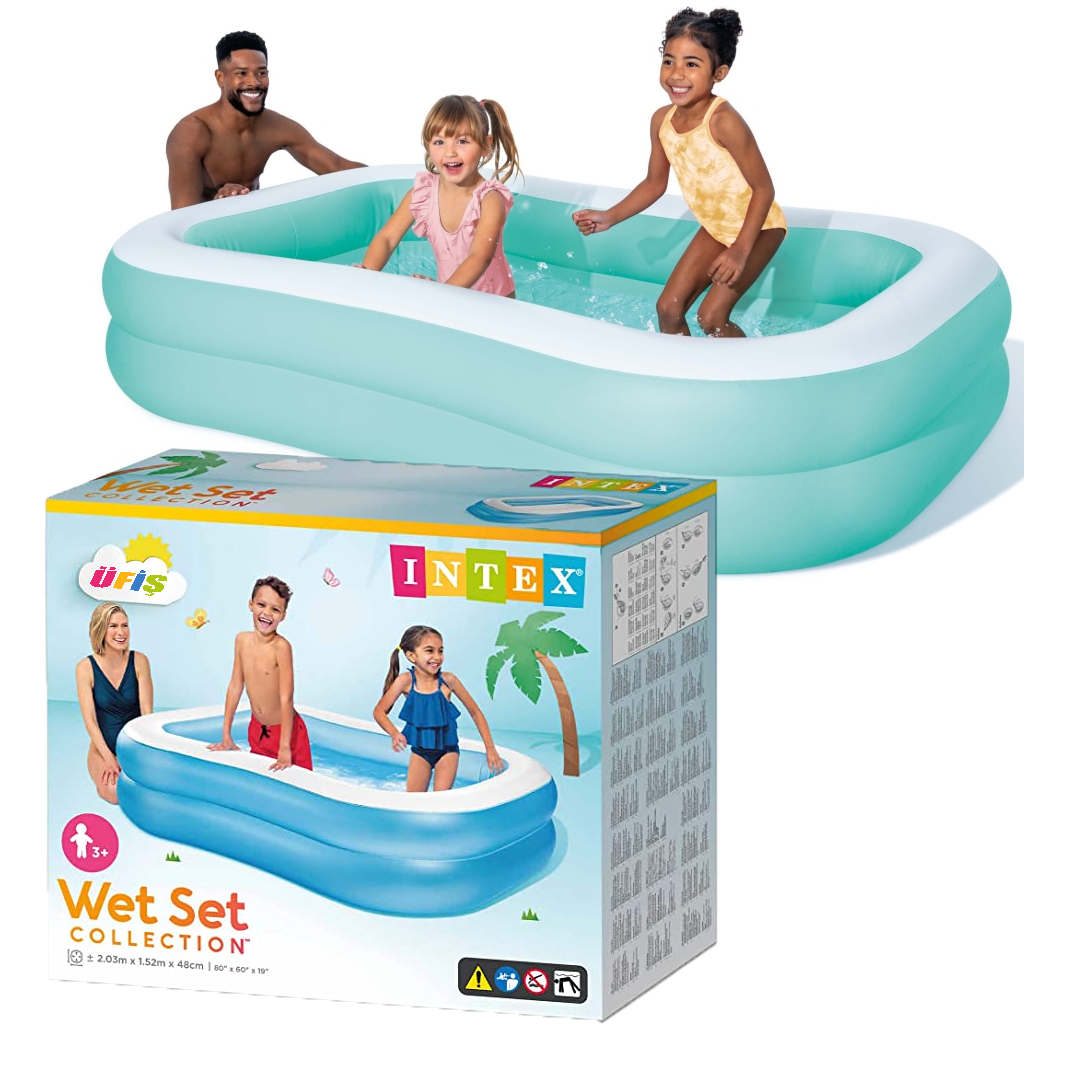 İntex Aqua Swim Central Şişme Aile Havuzu 229x152x48 cm - 57181