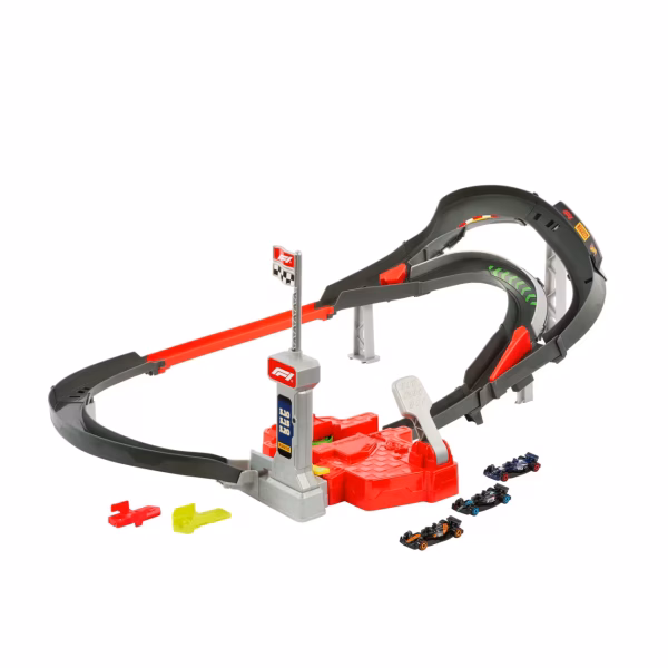 Hot Wheels F1 Temel Yarış Pisti Ve 1:64 Ölçekli 3 Metal Oyuncak Araba - JNN32
