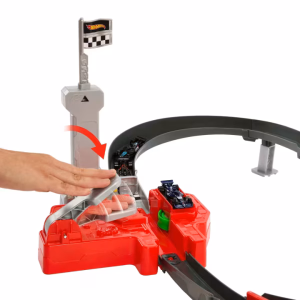 Hot Wheels F1 Temel Yarış Pisti Ve 1:64 Ölçekli 3 Metal Oyuncak Araba - JNN32