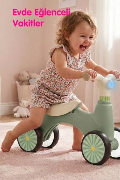 Babycim Işıklı ve Müzikli 4 Tekerlekli İlk Denge Bisikletim