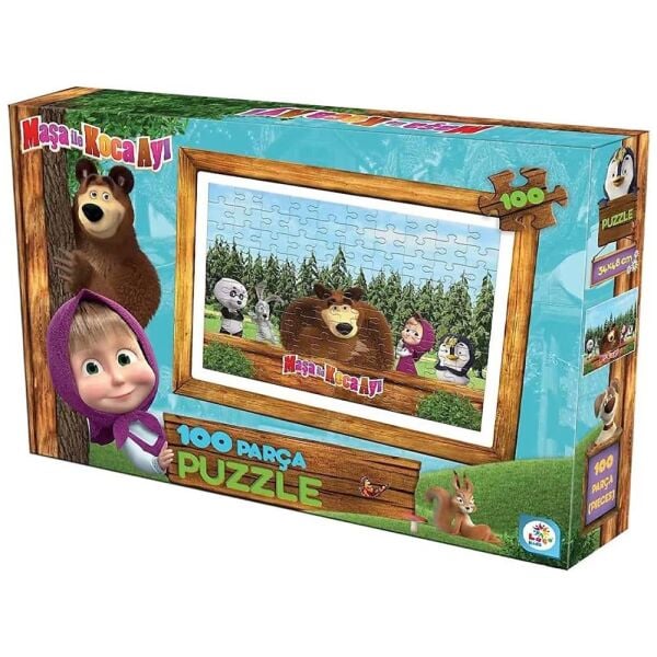 Laço Kids Masha ve Koca Ayı 100 Parça Çocuk Puzzle - Ms7966