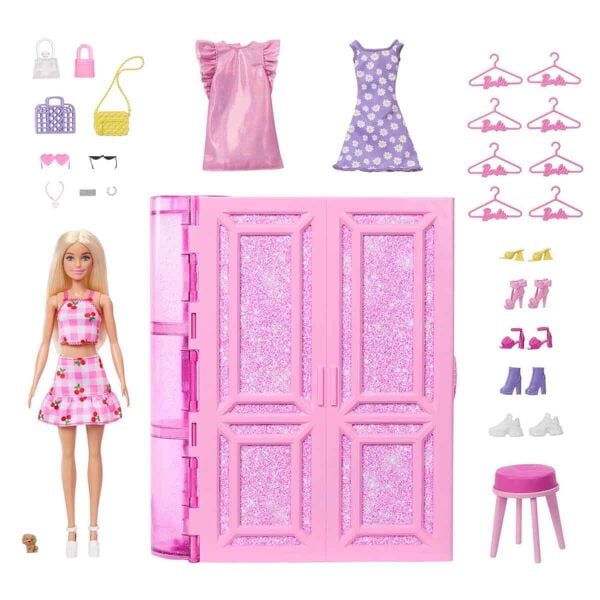 Barbie'nin Rüya Gardırobu ve Bebek Oyun Seti HXD58