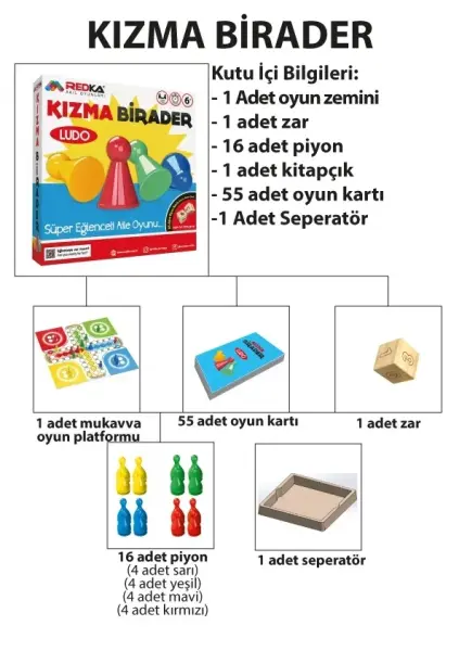Redka Kızma Birader Oyunu – Eğlenceli Aile ve Çocuk Kutu Oyunu 6+ Yaş
