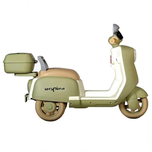3 Tekerlekli Akülü Motor Yeşil 6V Akülü Uzaktan Kumandalı 50kg Taşıma