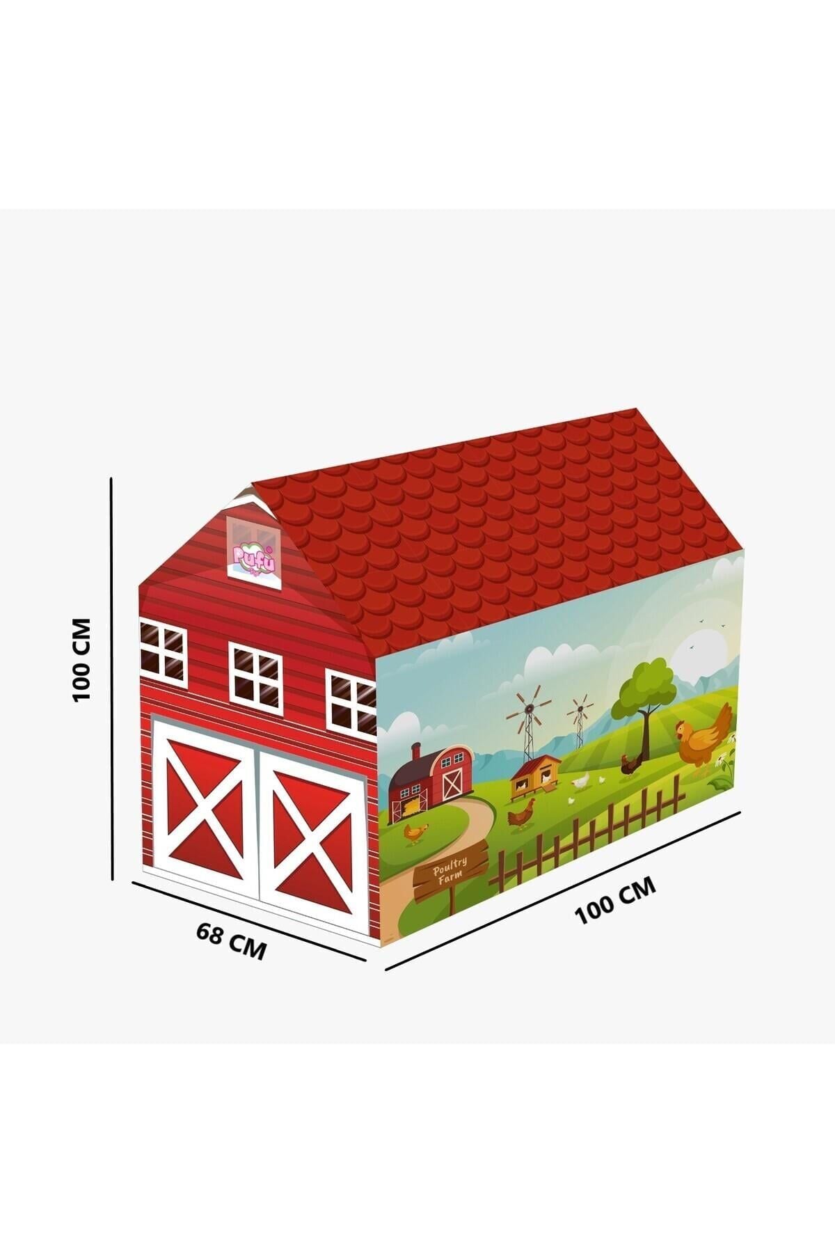 Pufu Çiftlik Evi Çocuk Oyun Çadırı 100 × 68 × 100 cm