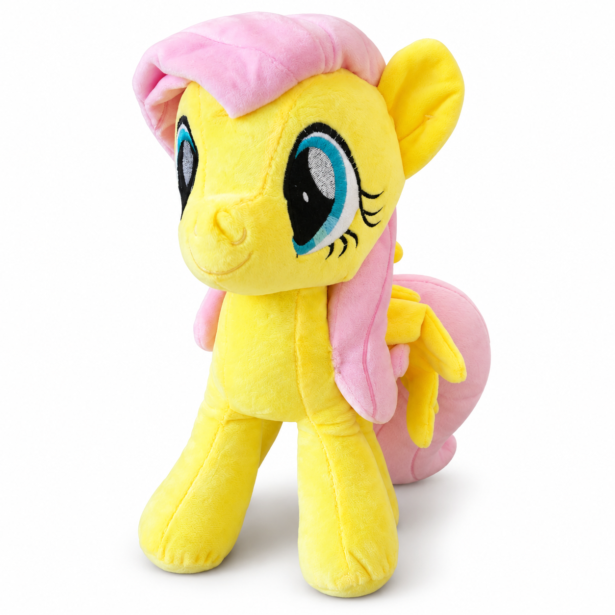 Sarı Kanatlı Peluş Pony 40 cm – Pembe Yeleli