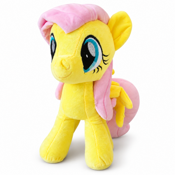 Sarı Kanatlı Peluş Pony 40 cm – Pembe Yeleli