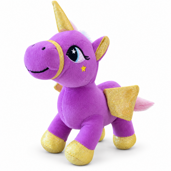 Mor Kanatlı Unicorn Peluş Pony 24 cm
