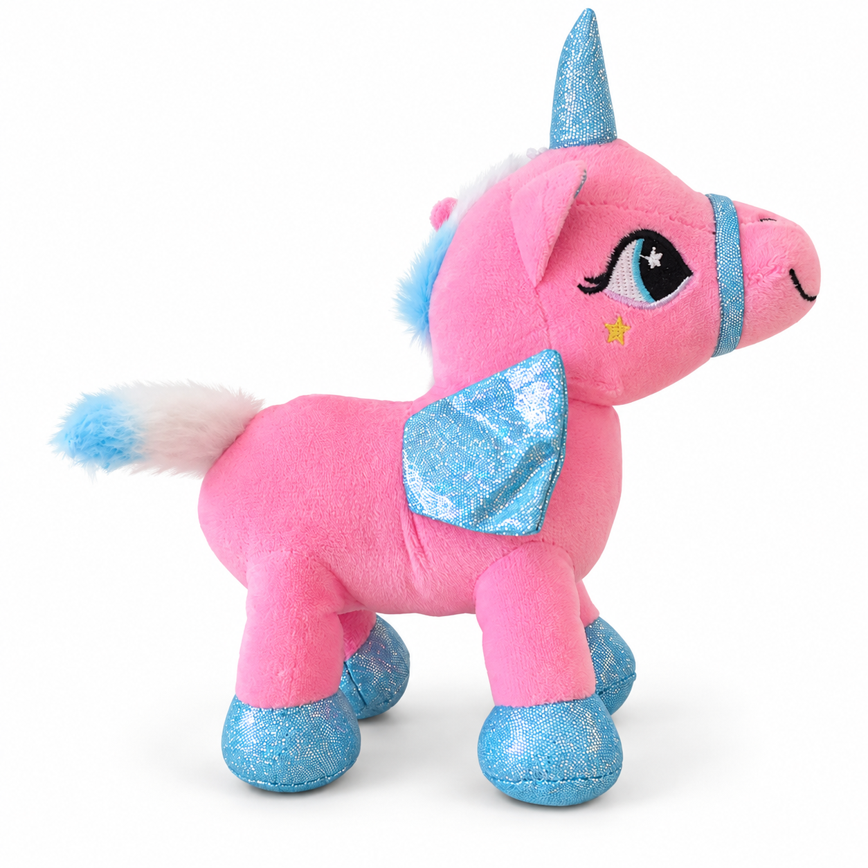 Pembe Kanatlı Unicorn Peluş Pony 24 cm