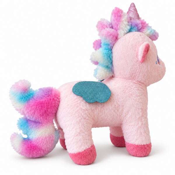 Pembe Kanatlı Unicorn Peluş Oyuncak – 55×45 cm