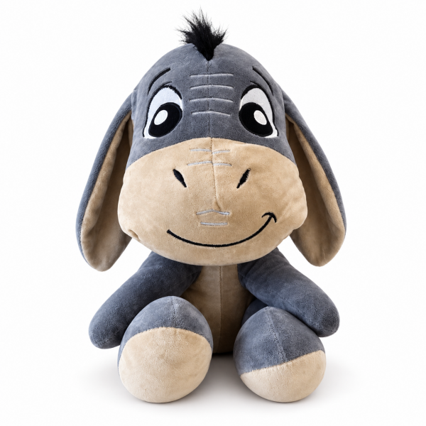 Gri Peluş Sevimli  Eşek Oyuncak 38 × 30 cm