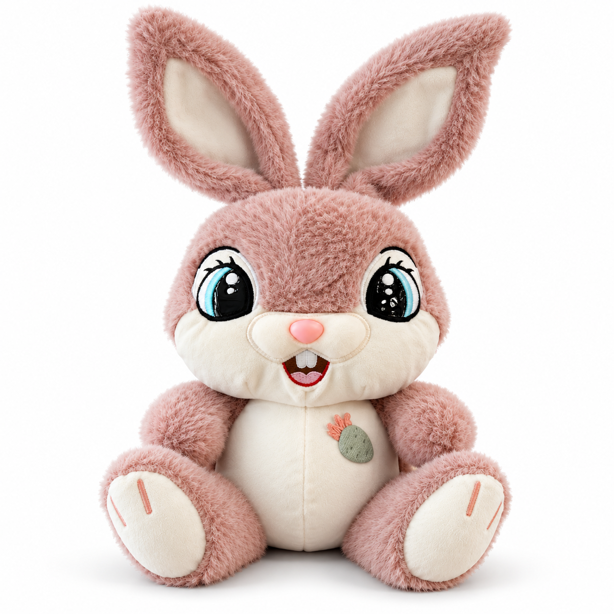 Uzun Kulaklı Sevimli Peluş Tavşan 40 cm - Pembe