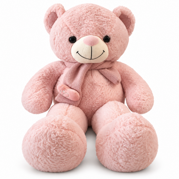 Atkılı Büyük Boy Peluş Ayı 72 cm - Pembe