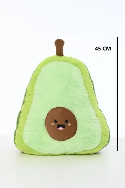 Pufu Avokado Yastık Oyuncak Peluş Uyku Arkadaşı Yeşil 45 Cm