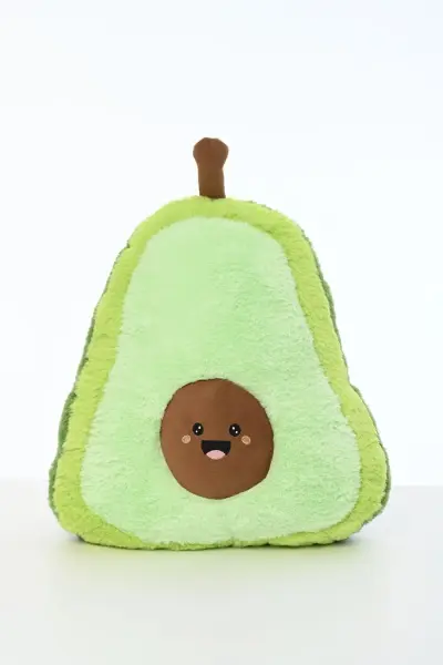 Pufu Avokado Yastık Oyuncak Peluş Uyku Arkadaşı Yeşil 45 Cm