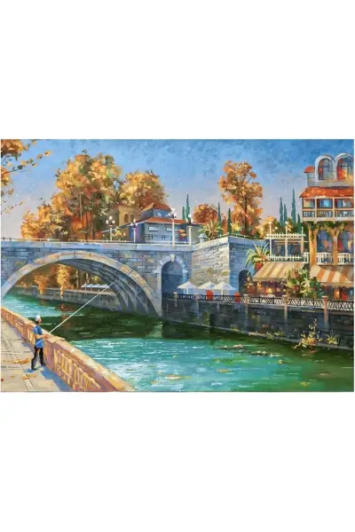 2000 Parça Nehirdeki Balıkçı Puzzle